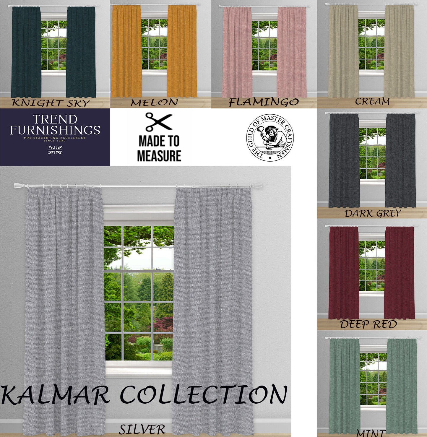 Kalmar House Curtains - 3" Pencil Pleat image 0