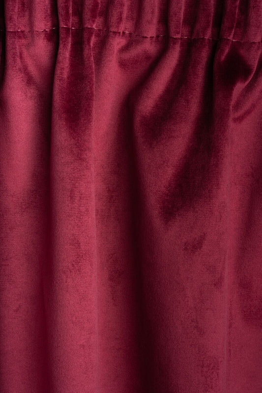 Mayfair Velvet Caravan Curtains- Claret image 0