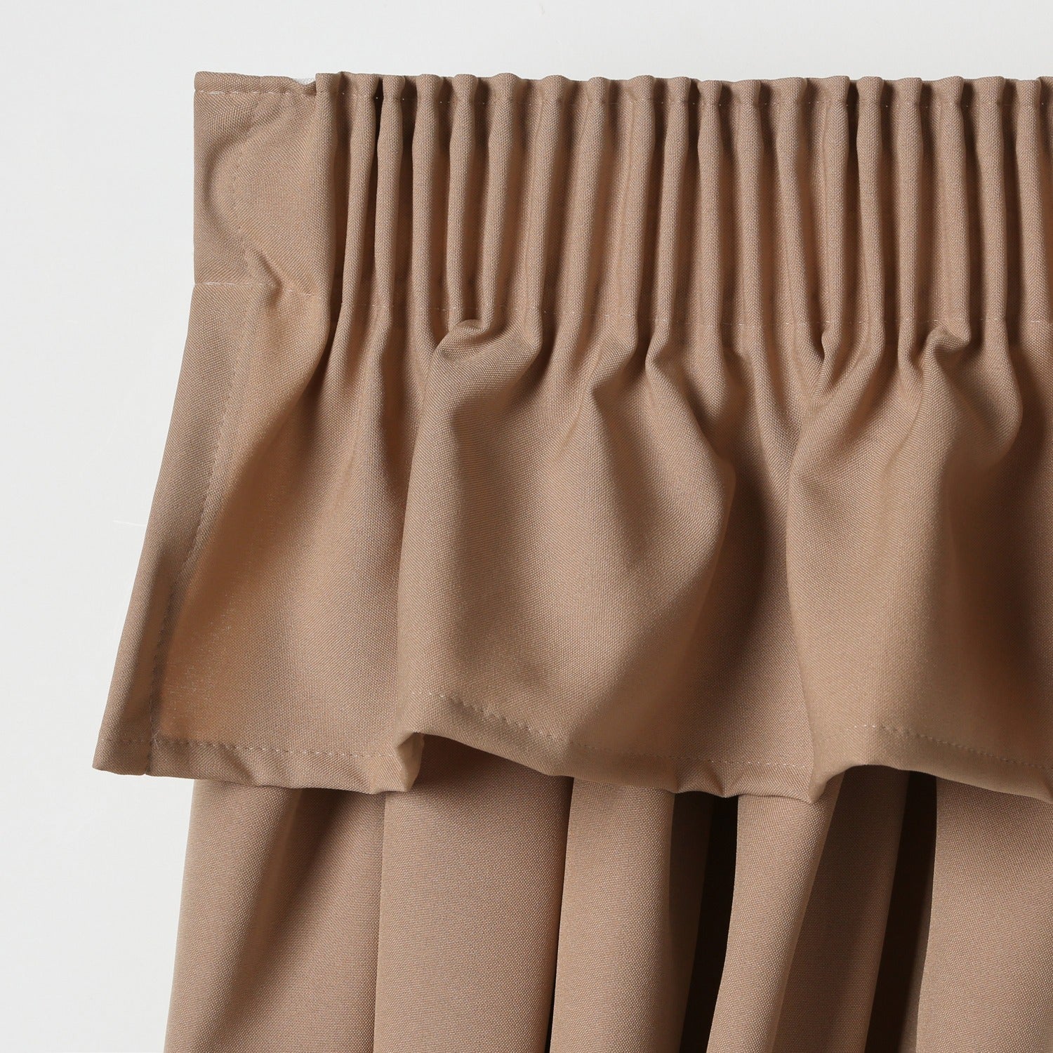 Plain Caravan Curtain Valance - Dark Beige - 360" wide x 8" length image