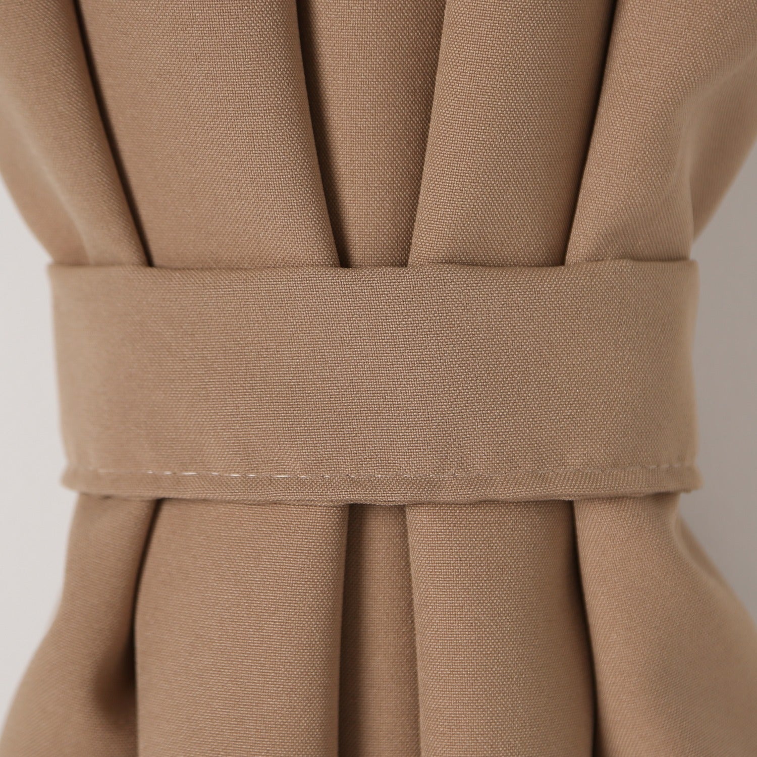 Plain Caravan Curtain Tiebacks - Dark Beige image 0
